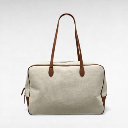 LISA LIVI - Fabric bag with canvas leather
