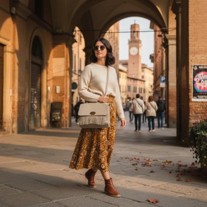 LISA LIVI - Suede bag